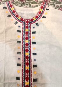 White Top With Embroidery