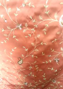 Beautiful Zari Work Sari With Blouse