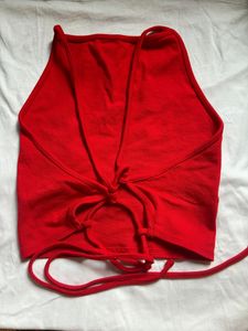 Garage red Back less Crop Top ❤️