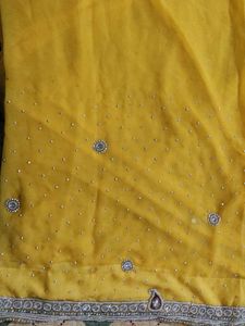 Heavy Work Yellow Saree💛