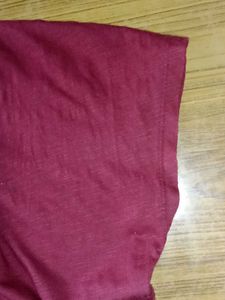 Maroon Top | Cap Sleeves