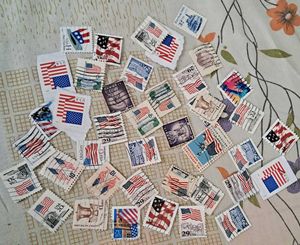 40STAMPS : Rare Set USA Flag + StatueOfLibery