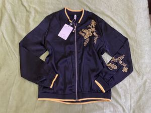 Butterfly Embroidered Bomber Jacket Bust 34-38