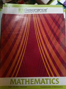 Resonance 2026 Mathematics Material Jee