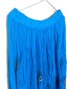 Blue Skirt With Sequence Size Free