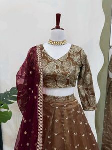 🆕️🆕️Jimmy Choo Lehenga With Blouse And Dupatta