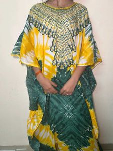 Tie-Dye Kaftan Dress