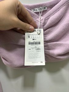 Zara Cropped Off Shoulder Top Size S
