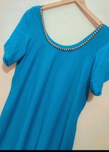 Blue Kurta Salwar Set Without Dupatta 40 Bust