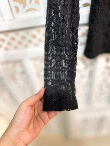 Elegant Black Lace Top B