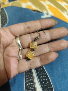 92.5 Pure Silver Citrine Danglers