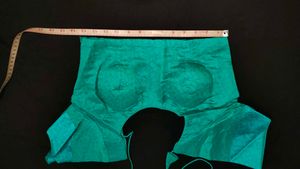 Sea Green Saree With Stitched Blouse (2 Piece)