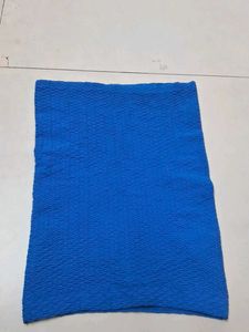 Blue Textured Tube Top