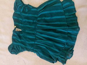 Cute Teal Green Baby Girl Party Frock (6M-2Y)
