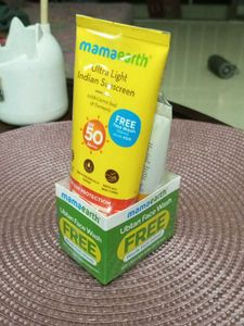 Mamaearth Sunscreen SPF 50 + Face Wash