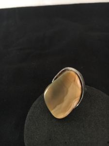 Statement natural agate Ring