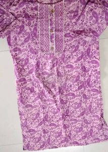 Paisley Print Kurta &amp; Angrakha Kurt