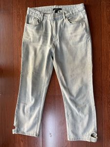 Sky Blue Mid Waist Boyfriend Fit Denim