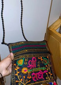 Embroidered Sling Bag