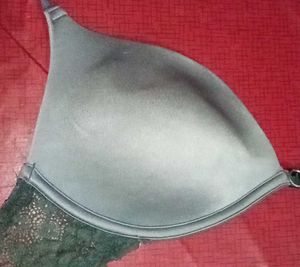 Hot Shining Silver Grey Padded Bra