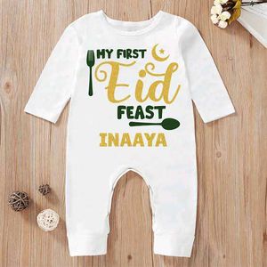 Baby&#39;s First Eid Mubarak Rampers Customized