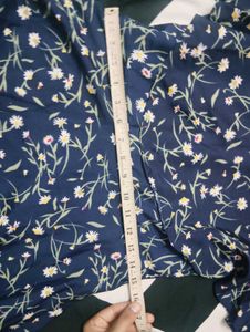 Daisy Print Navy Dress