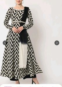 Elegant Printed Anarkali Kurta Set