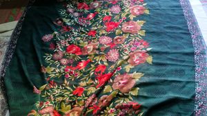 Green Floral Saree
