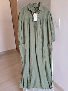 🔻PRICE DROP - ZARA Green Shirt Dress