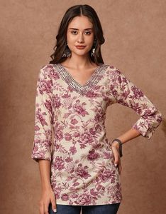 Floral Print Kurta short