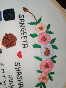 Handmade Embroidered Celebration Hoop