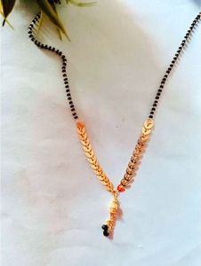Leaf-Style Gold Plated Designer Mangalsutra