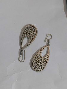 Pretty Metal Carving Design Earrings
