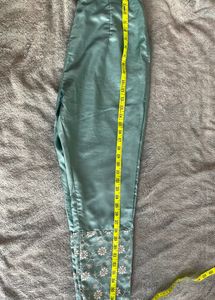 Libas Light Blue Embroidered Trousers
