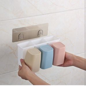 Self Adhesive Plastic Wall Mounted Toothbrush Hold