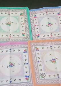 Floral Handkerchiefs Set ( 12 Hanky)