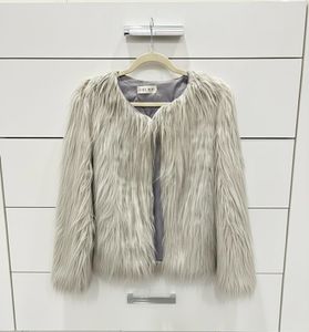 Luxury Grey Fur Coat
