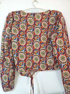 💥🆕️ Multicolour Tie UP Style Crop Top