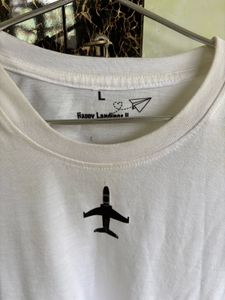 White Airplane Graphic Tee