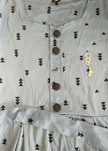 Cute Blue Print Dress