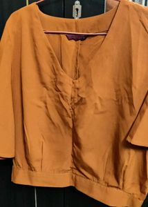 Tokyo Talkies Brown Crop Top