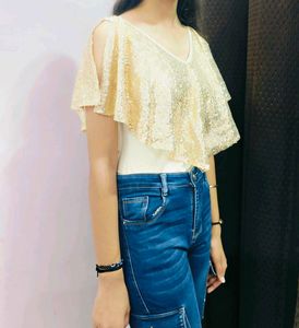Half Cape Party Wear Top