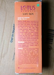 Lotus herbals Spf 50+ PA++ Ultrarx Matte Sunscreen