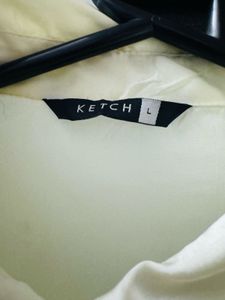 Satin White Shirt-L
