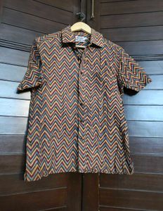 Fabindia Men Cotton Multi Colour Printed Shirt