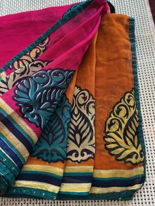 Multicoloured Saree