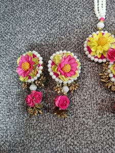 Haldi Bridal Floral Jewellery Set