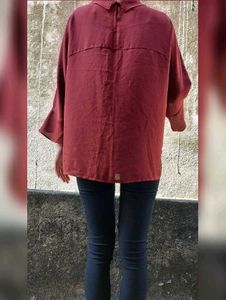 Dark Red Formal Shirt,Size:S-M