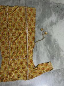 Yellow Printed Kurta