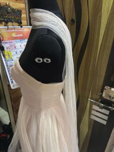 NUDE GOWN WITH SCARF